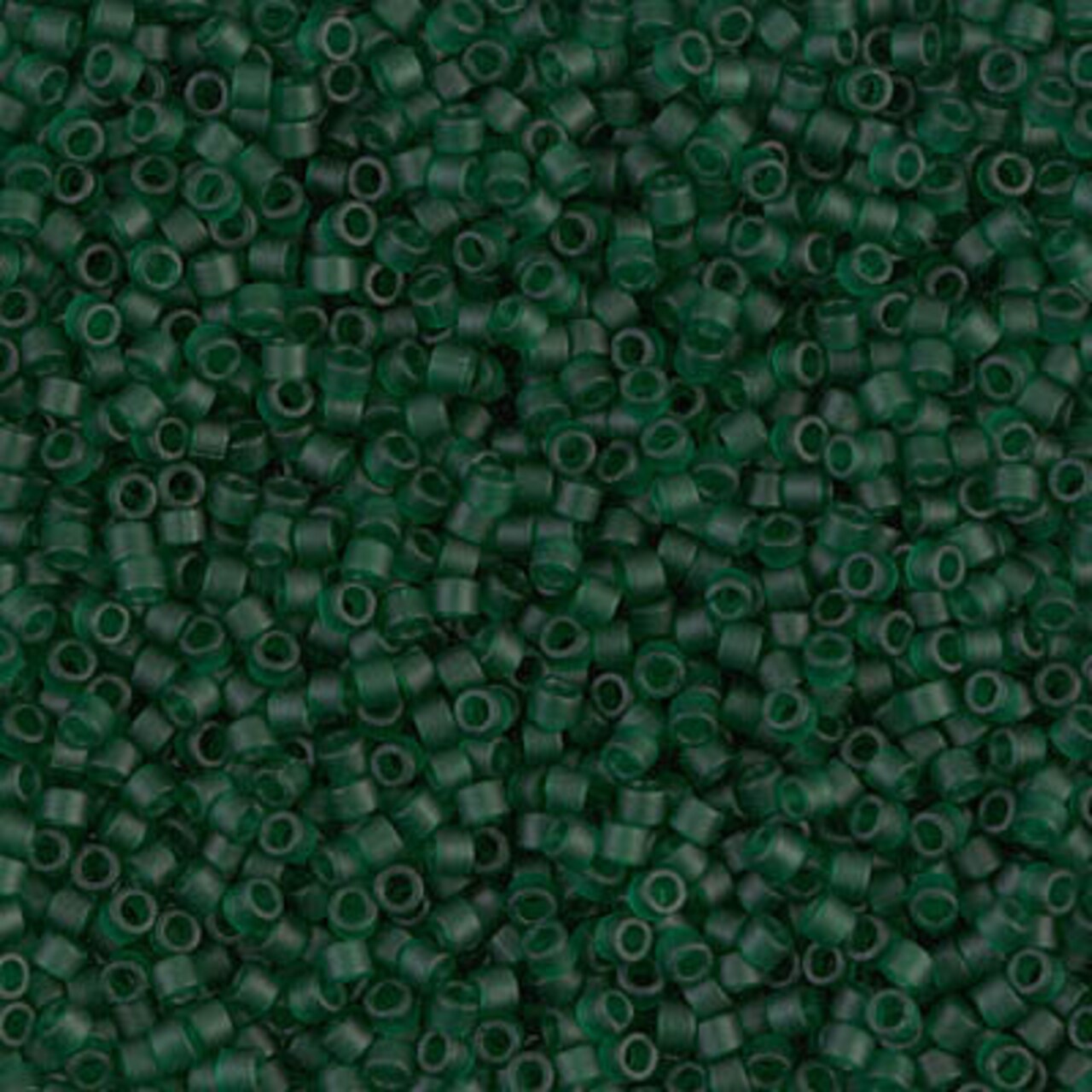 Miyuki Delica Bead 11/0, DB0767, Matte Transparent Dark Emerald, 5 grams